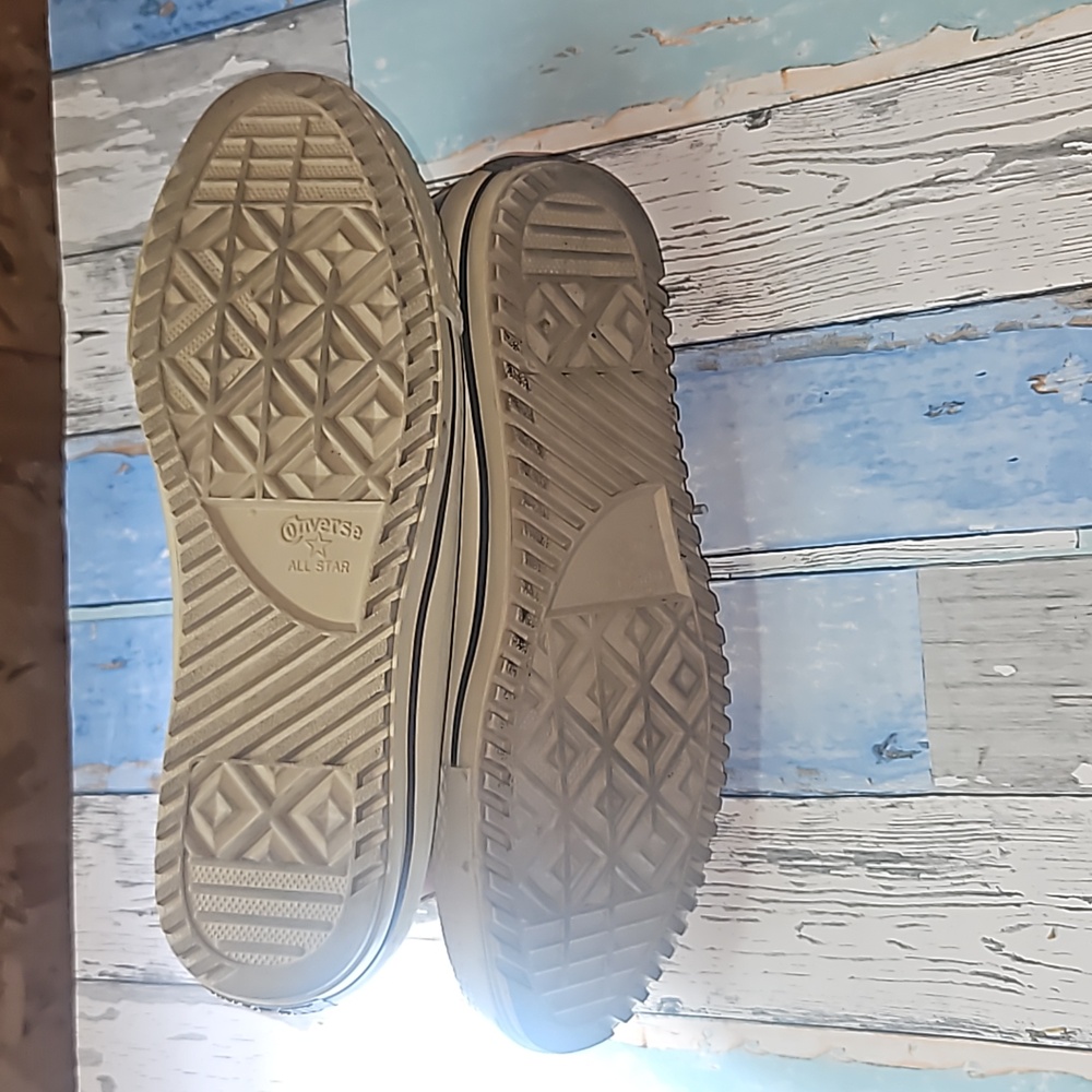 CONVERSE ALL STAR TAN LEATHER HI TOP Unisex-MENS SIZE 10.5/ WOMENS SIZE 12.5 - Picture 6 of 10